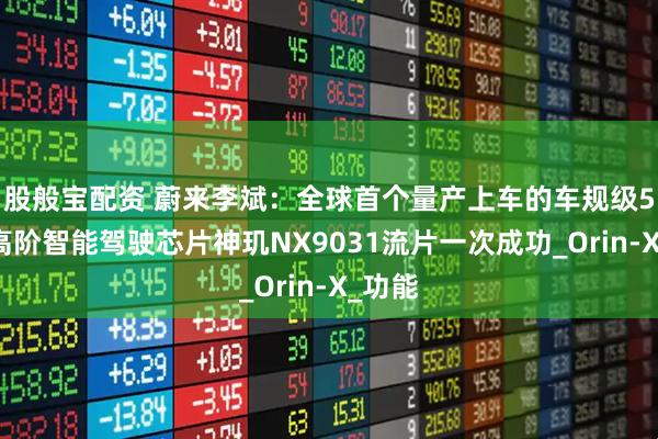 股般宝配资 蔚来李斌：全球首个量产上车的车规级5纳米高阶智能驾驶芯片神玑NX9031流片一次成功_Orin-X_功能
