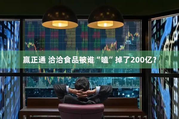 赢正通 洽洽食品被谁“嗑”掉了200亿？